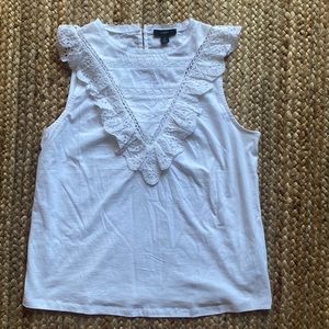 J Crew cotton and lace tank top.
